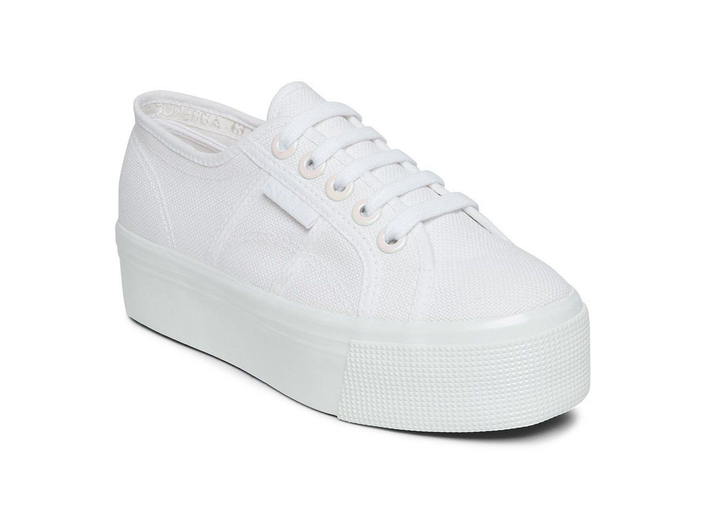 Superga White Platform Womens - 2790 Cotw Bigeyelets - 956SXTEOK